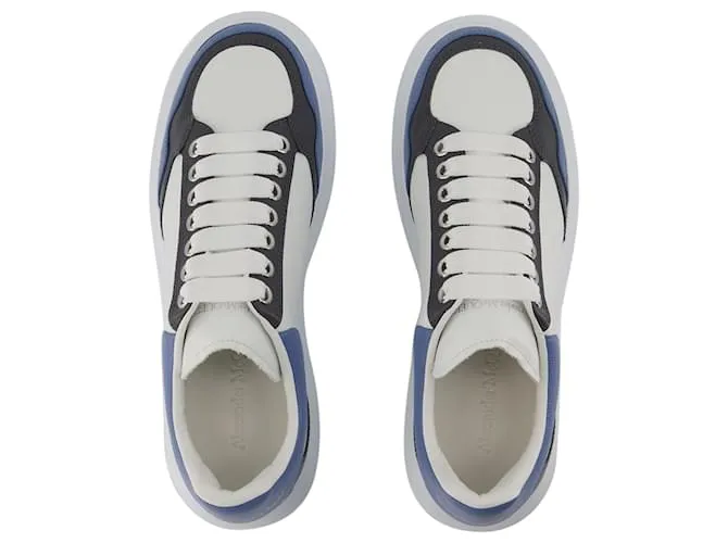 Zapatillas retro de gran tamaño - Alexander McQueen - Cuero - Azul 