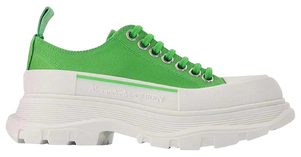 Zapatillas Tread Slick - Alexander Mcqueen - Verde/Blanco - Cuero 