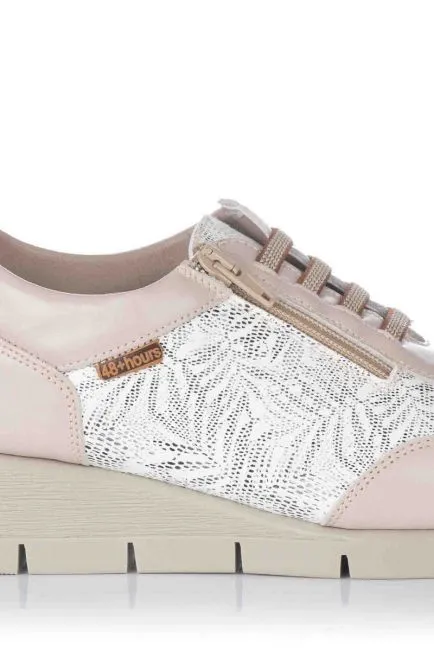 Zapato sport con cuña - Piel
